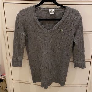 Gray Lacoste Sweater